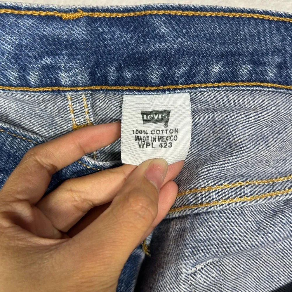 Levi's 501XX Jeans Men's Blue Denim Pockets Classic Straight Button Fly‎ - 38X29